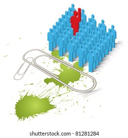 Abstract business people figures