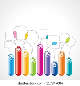 abstract business people with speech bubble