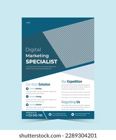 Resumen Diseño de póster comercial y plantilla de volante