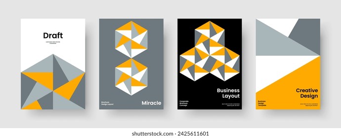 Abstract Business Presentation Layout. Geometric Book Cover Template. Creative Flyer Design. Background. Banner. Report. Poster. Brochure. Portfolio. Advertising. Magazine. Leaflet. Handbill