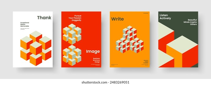 Abstract Business Presentation Layout. Geometric Report Design. Creative Book Cover Template. Banner. Brochure. Background. Flyer. Poster. Newsletter. Notebook. Catalog. Advertising. Brand Identity