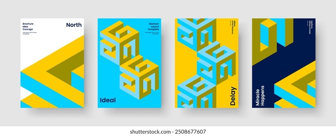Abstraktes Layout für Geschäftspräsentationen. Isolierte Buchdeckvorlage. Geometrisches Flyer-Design. Hintergrund. Broschüre. Bericht. Poster. Banner. Newsletter. Werbung. Portfolio. Zeitschrift. Journal