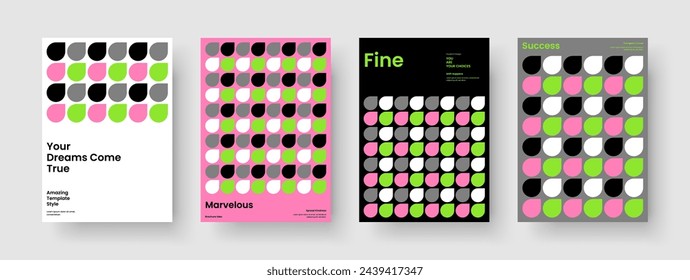 Plantilla de presentación empresarial abstracta. Diseño de volante geométrico. Diseño de folleto creativo. Cartel. Pancarta. Portada del libro. Antecedentes. Informe. Prospecto. Handbill. Publicidad. Boletín informativo. Identidad de marca