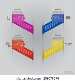 Abstract business process infographics template. Vector. 