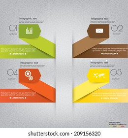 Abstract business process infographics template. Vector.