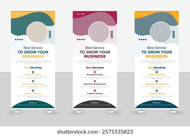 Abstract business roll up banner unique design template
