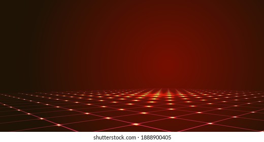 Abstract business science or technology background with neon lights and empty space for text. Digital technology red futuristic neon lights background. Hi tech concept blur glow template design