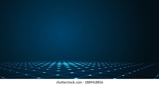 Resumen de la ciencia de negocios o el fondo tecnológico con luces de neón y espacio vacío para el texto. Tecnología digital fondo de luces de neón futurista azul. Diseño de plantilla de brillo de noción de alta tecnología