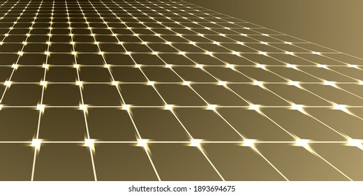 Abstract business science or technology background with neon lights and empty space for text. Digital technology indigo blue neon lights background. Hi tech concept blur glow template design