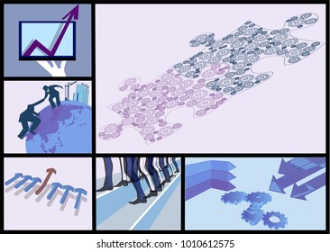 abstract business set
