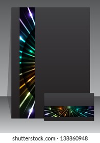Abstract business set of brochure and name card