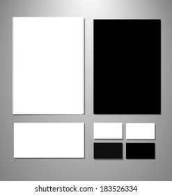 Abstract  business set. Corporate identity templates: blank, business cards, badge, envelope