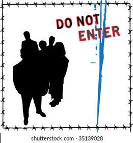 abstract business sign