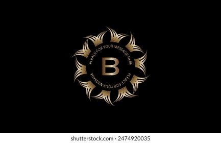 Abstract business sign with initial letter B. Vector illustration of elegant monogram