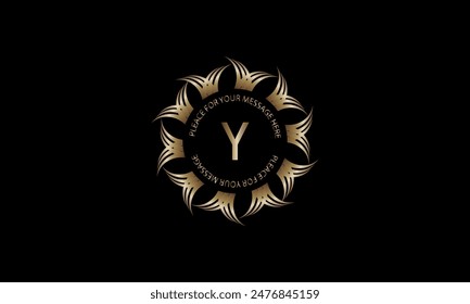 Abstract business sign with initial letter Y. Vector illustration of elegant monogram