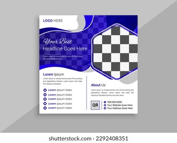 abstract business social media post template