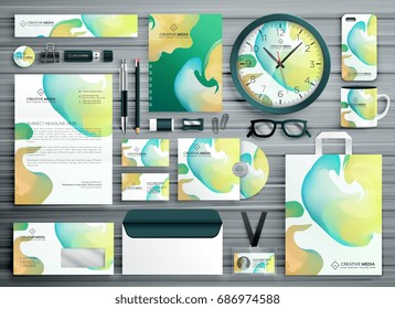 abstract business stationery template design for your brand identity