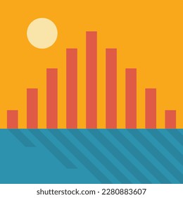 Abstract business statistic graph diagram vector illustration
