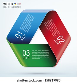 Abstract business stock exchange template. Logo design 3d arrows. EPS-10