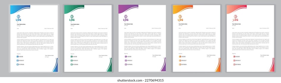 Abstract Business style letter head design templates for your project design, Vector illustration.