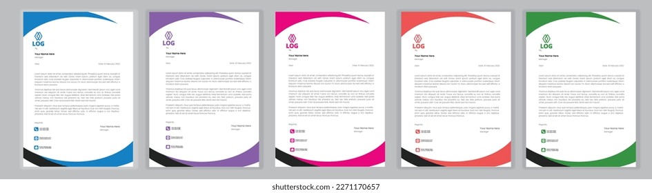 Abstract Business style letter head design templates for your project design, Vector illustration.