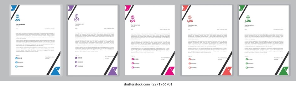 Abstract Business style letter head design templates for your project design, Vector illustration.