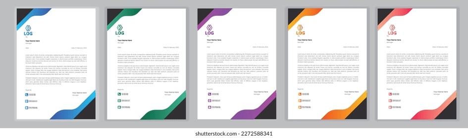 Abstract Business style letter head design templates for your project design, Vector illustration.