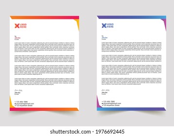 abstract Business style letterhead template