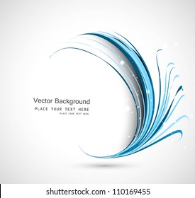 abstract business technology colorful blue circle wave illustration