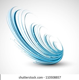 abstract business technology colorful blue circle wave vector