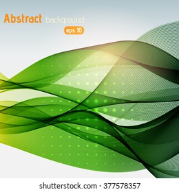 Abstract business technology wave vector background. Vector illustration.