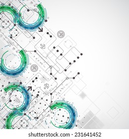 Abstract business template background. Technology theme vector