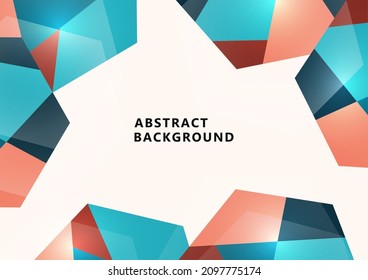 Resumen de plantilla de negocio. Diseño de folletos, informe anual con diseño de portada moderno, afiche, volante A4 con hexagones de colores, dividido en partes. Ilustración del vector