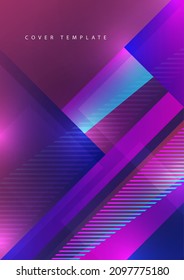 Resumen de plantilla de negocio. Diseño de folletos, informe anual de diseño de portada moderna, afiche, volante A4 con rectángulos, triángulos, cuadrados diagonales. Ilustración del vector