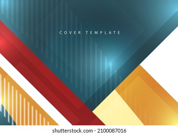 Abstract business template. Brochure layout, modern cover design annual report, poster, A4 flyer with rectangles, triangles, squares diagonal lines. Vector illustration