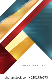 Abstract business template. Brochure layout, modern cover design annual report, poster, A4 flyer with rectangles, triangles, squares diagonal lines. Vector illustration