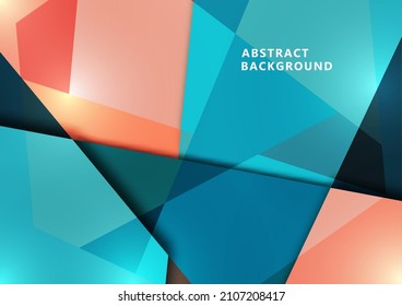 Abstract business template. Brochure layout, annual report with modern cover design, poster, A4 flyer with colored rectangles, triangles, polygons. Vector illustration