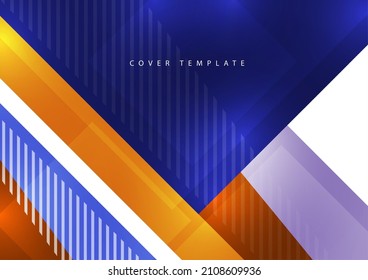 Abstract business template. Brochure layout, modern cover design annual report, poster, A4 flyer with rectangles, triangles, squares diagonal lines. Vector illustration