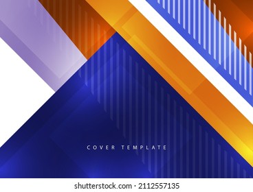 Abstract business template. Brochure layout, modern cover design annual report, poster, A4 flyer with rectangles, triangles, squares diagonal lines. Vector illustration
