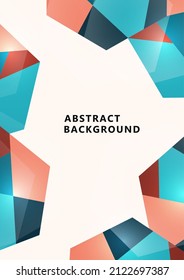 Abstract business template. Brochure layout, annual report with modern cover design, poster, A4 flyer with colored hexagons, divided into parts. Vector illustration