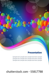 abstract business template with colorful bubbles