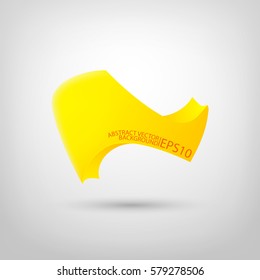 Abstract business template with yellow element for web design on light background isolated vector illustration