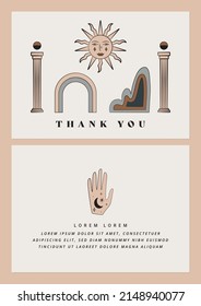 Abstract Business Thank You Card	