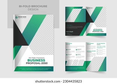 
abstract Business tri fold brochure design. purpole template for tri fold flyer. Layout with modern square photo and abstract background
