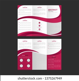 Abstract Business trifold brochure leaflet - Vector