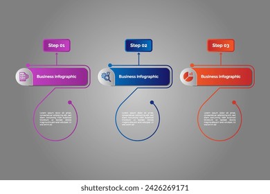 Abstract business vector infographic element design template.