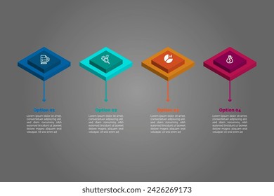 Abstract business vector infographic element design template.