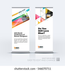 Abstract business vector set of modern roll Up Banner stand design template with rectangular diagonal for exhibition, fair, show, exposition, expo, presentation, festival, parade, events.