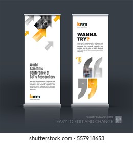 Abstract business vector set of modern roll Up Banner stand design template with diagonal positive arrows for exhibition, fair, show, exposition, expo, presentation, festival, parade, events.