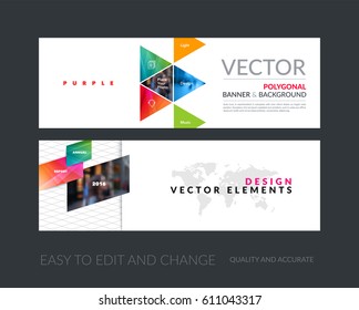 Abstract business vector set of modern roll Up Banner stand design template with colourful triangular shapes for exhibition, show, exposition, expo, presentation, parade, events.